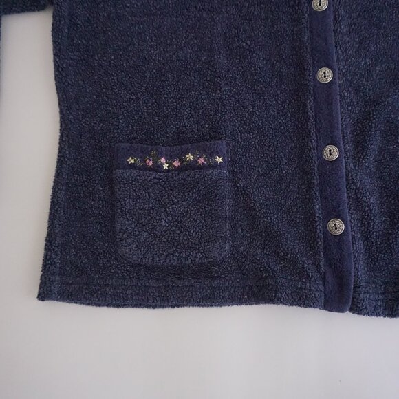 Vintage Northern Reflections Button-Up Fleece Cardigan Cozy Grandmacore L - Picture 6 of 9